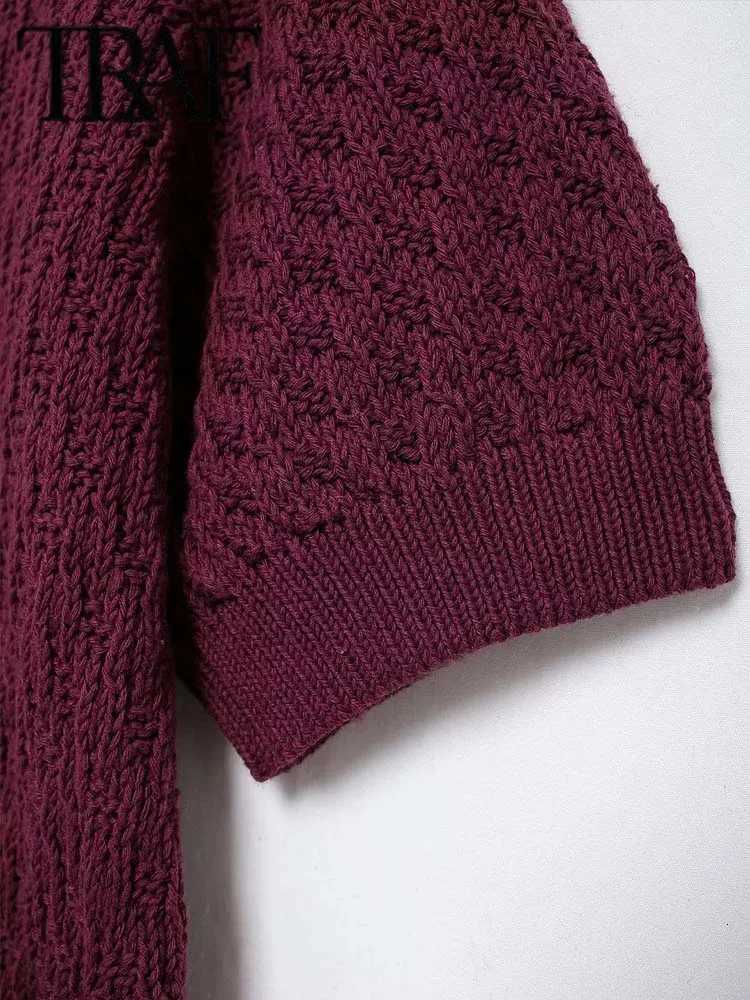 2025 Women Fashion New Jewelry Button Cardigan Short Sleeve V-neck Knitted Sweater Cardigans Chic Female Knitwear Coat X250724