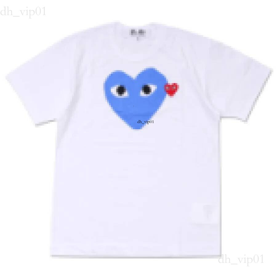 Play Shirt Designer Red Heart Eyes Printed Fashioncome Comme Desvgarcon Casual T-Shirt Unisex Japan Quality Euro Play Shirt Sleeved Trend Shirt 522