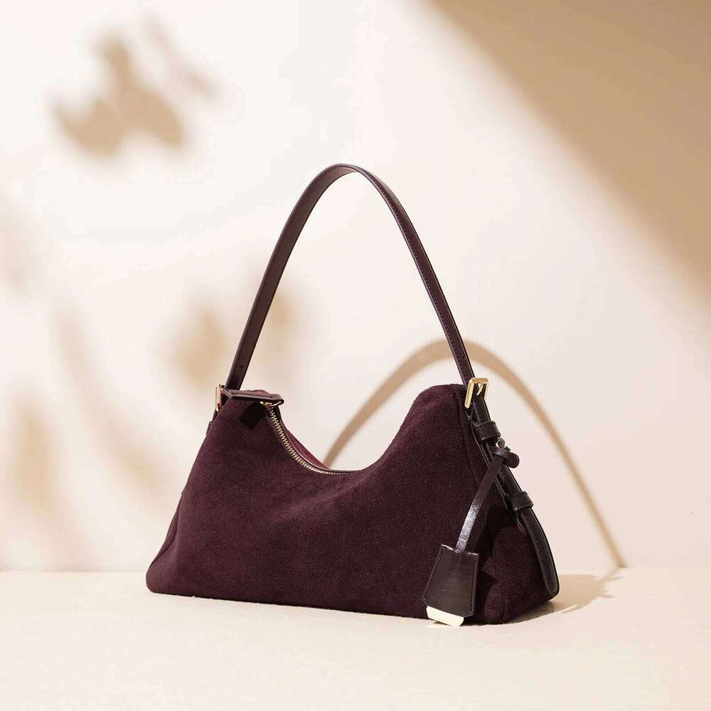Women's Bags Designer Simple Autumn Winter Colletion Grey Brown Roomy Bi Boston Tote Soft Matte Suede Cow Leather Women's Handba Shoulder