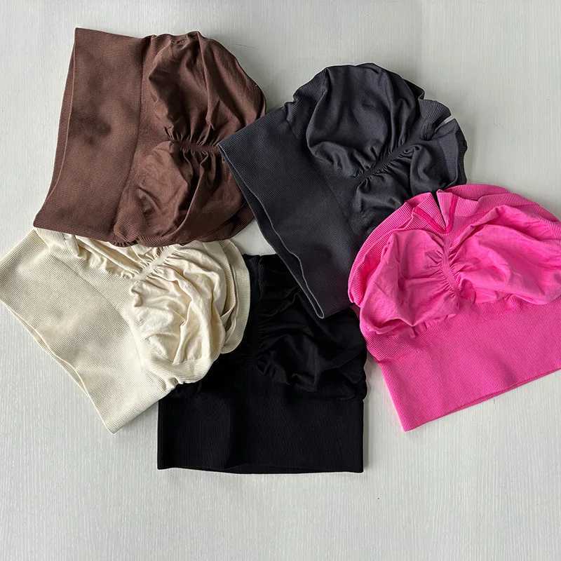 Women Seamless With Wrinkles Shorts Fitness Yoga Shorts High Waist Push Up Butt Gym Sexy High Elastic Training Slim Leggings XJ250724