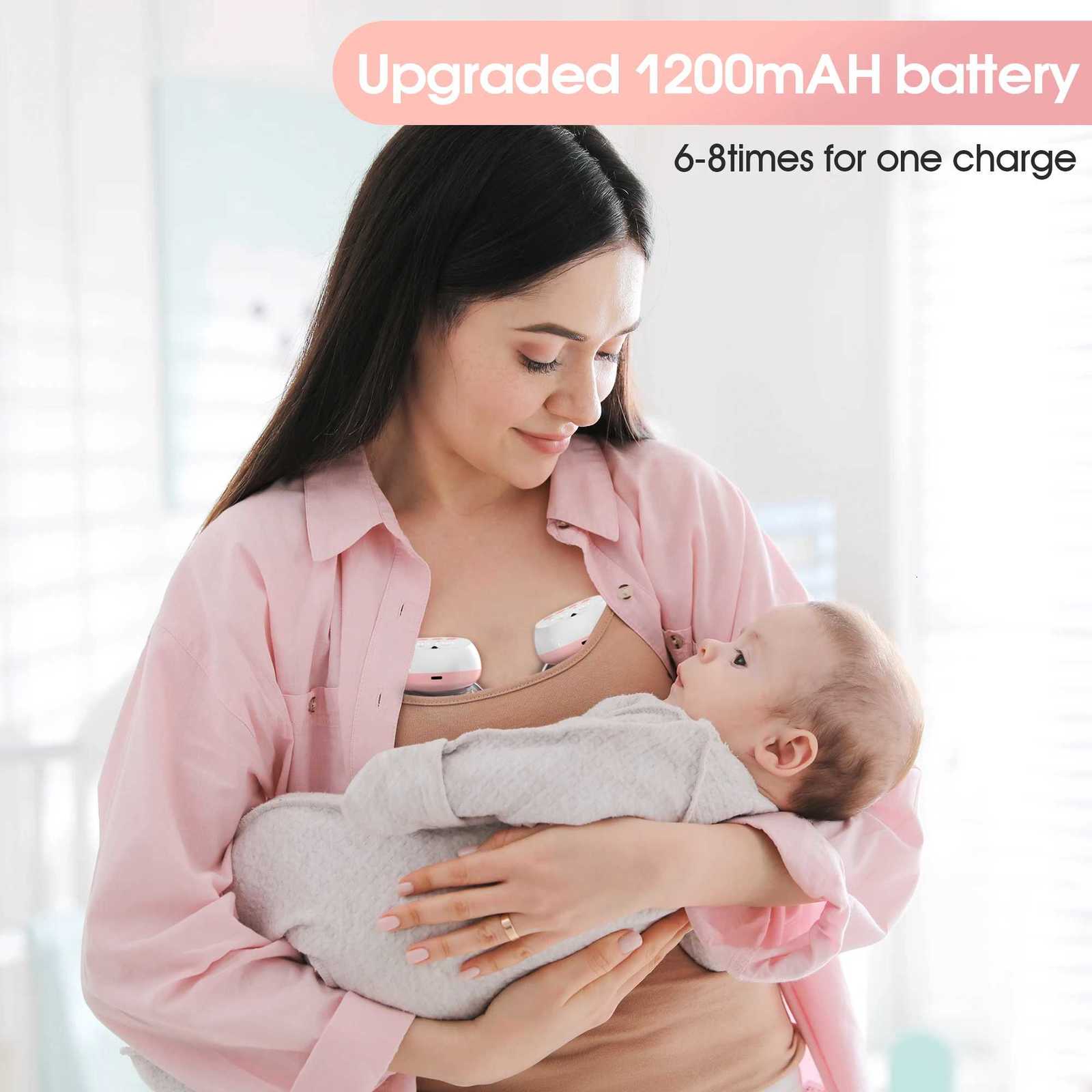 Electric Wearable Breast Pump 1200mAh USB Chargable Silent Milk Extractor Painless Automatic Milker Comfort Breastfeeding X250724