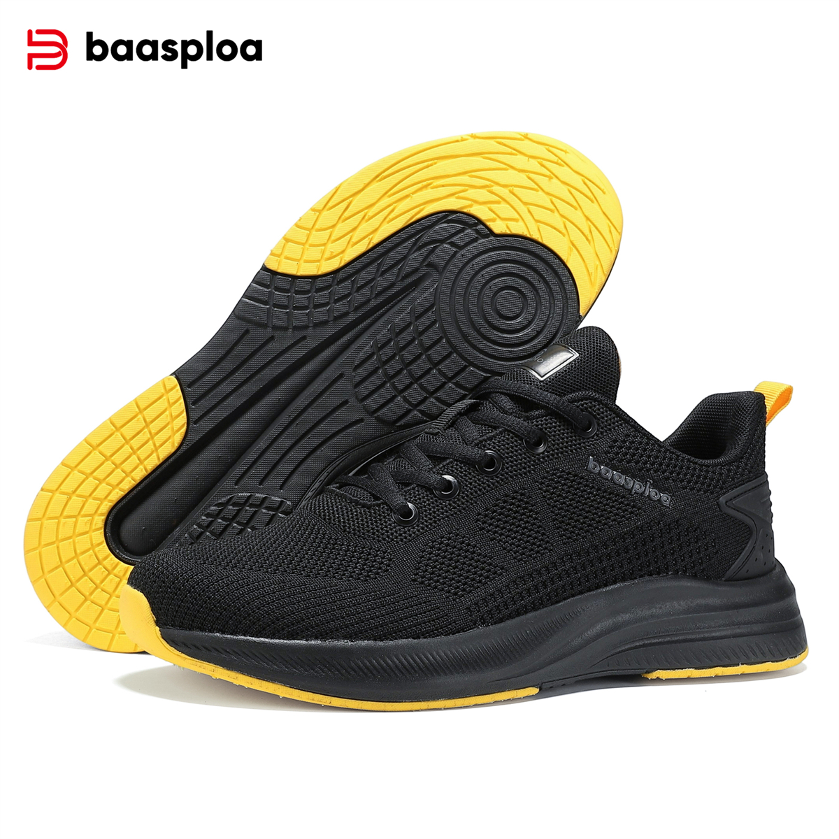 Baasploa Men Running Shoes Lightweight Breathable Tennis Shoes Sports Shoes Casual Fashion Men Walking Shoes Non-slip Sneakers