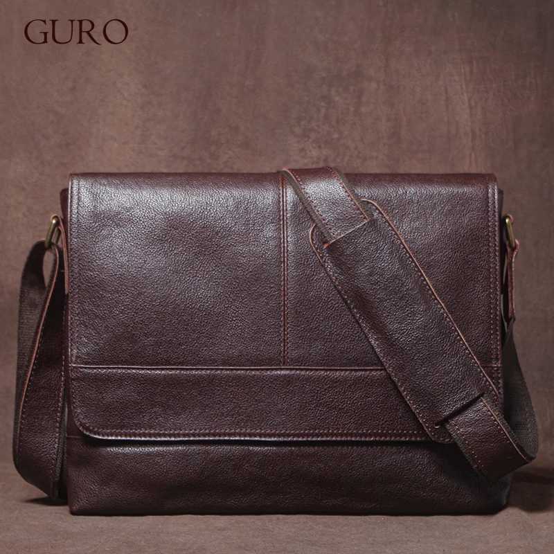 Luxury Design Genuine Leather Shoulder Bag Mens Business Briefcase Natural Cowhide Retro Crossbody Daily Commuter Messenger Bag S250724