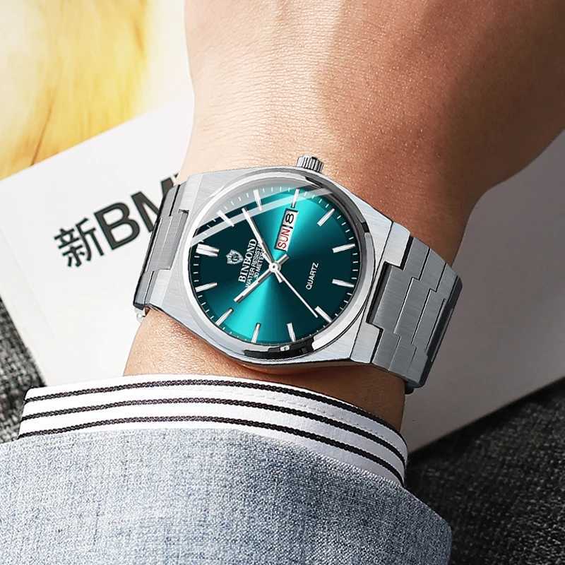 BINBOND Elegant Watches For Women Waterproof Luminous Date Week Ladies Watch Quartz Stainless Steel Womans Fashion Wristwatch W250724