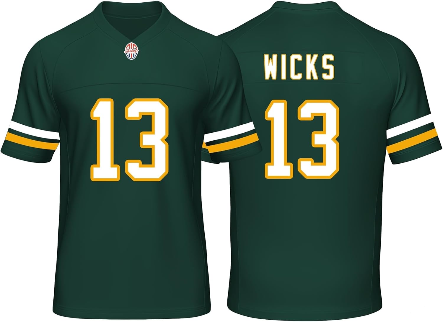 Custom Mens/Youth Football ed T-Shirt for Sports Fan Green/White No Brand/s reed jersey Free shipping