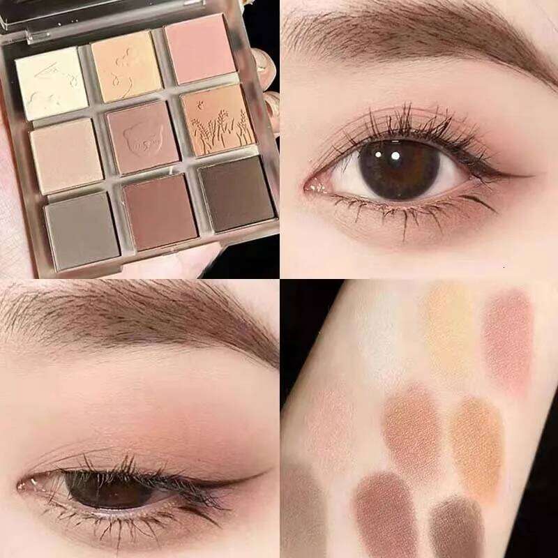 Nine Color Caffee Matte Cement Gray Dark Brown Makeup Shadows for Eyes Pigment Eyeshadow Make Up Palette X250723 X250724