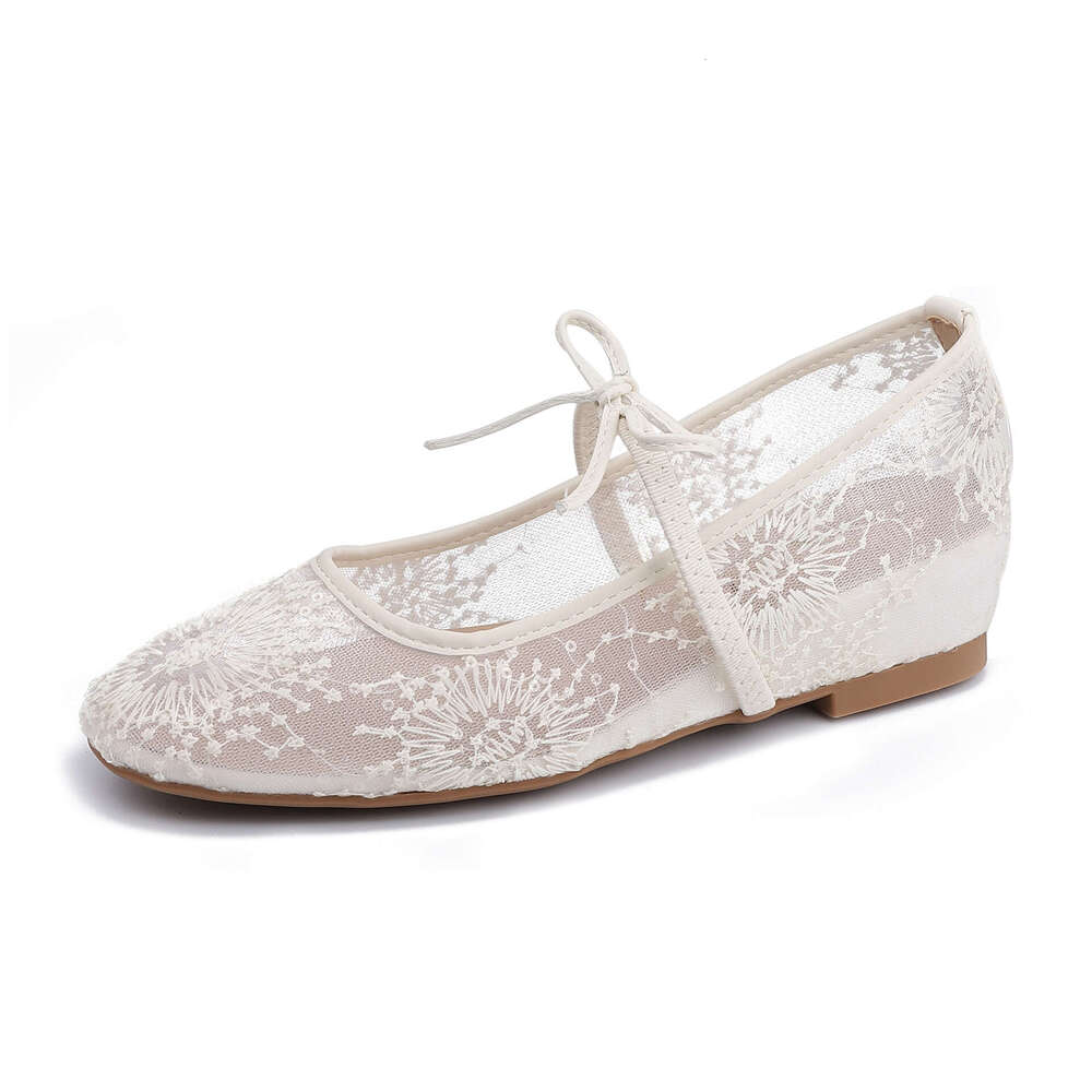 Su Yinyin Summer New Breathable Mesh Flat 2025 French Romantic Ballet Style Soft Sole Single Shoes for Women
