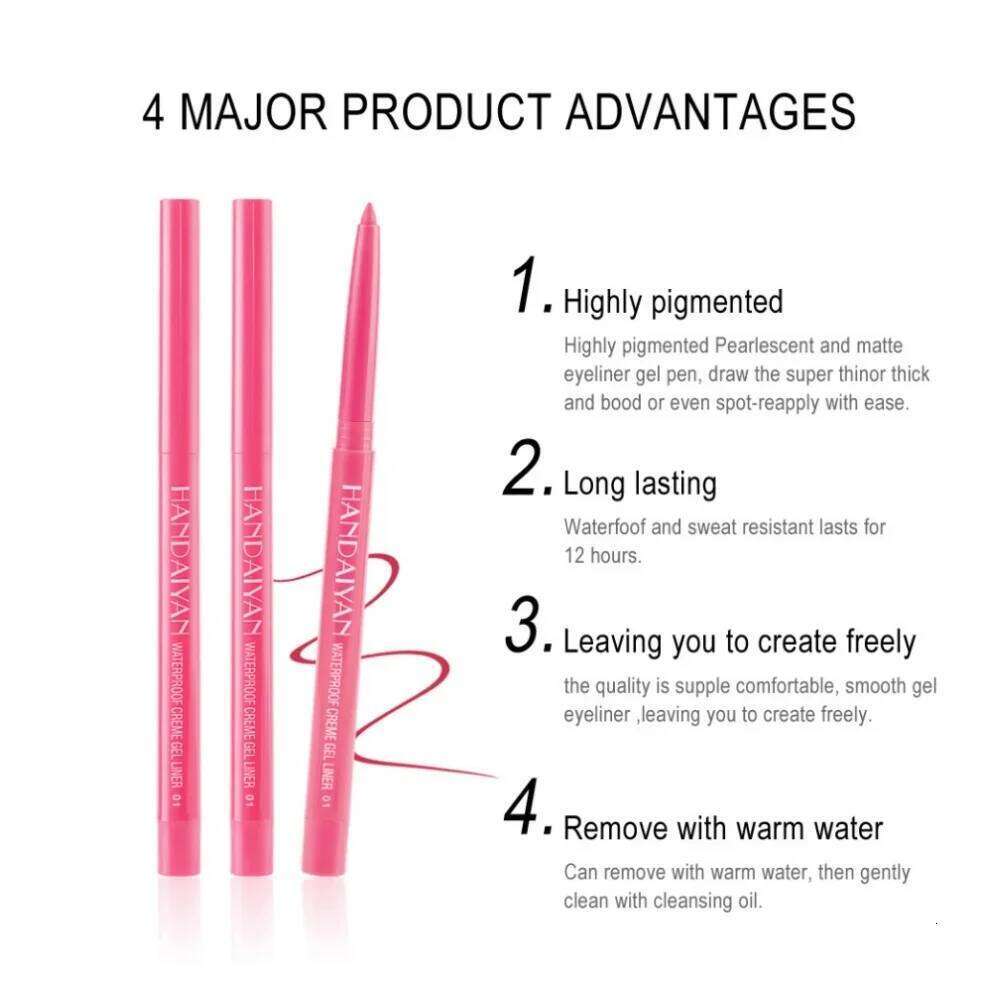 Colorful Waterproof Creme Eyeliner Pencil Smooth Gel Cream Long Lasting Eye Makeup Professional Eyeliners Set X250723