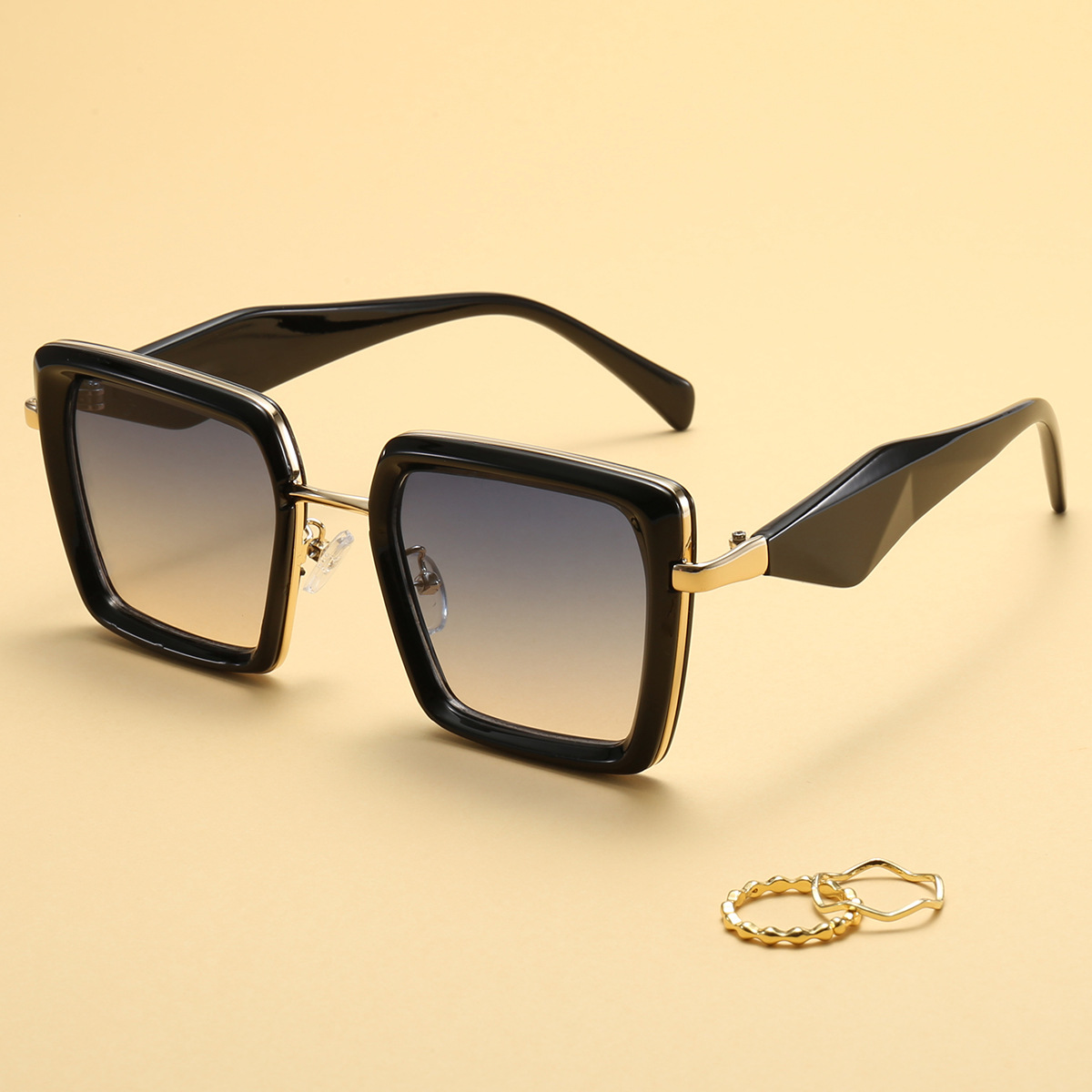 Designer Sunglasses For Women Men Oversize Frame Sunglasses Luxury Polarized Lens Goggle Pilot PC Frame Oversized UV400 Eyewear Luxury Style Sunglasse