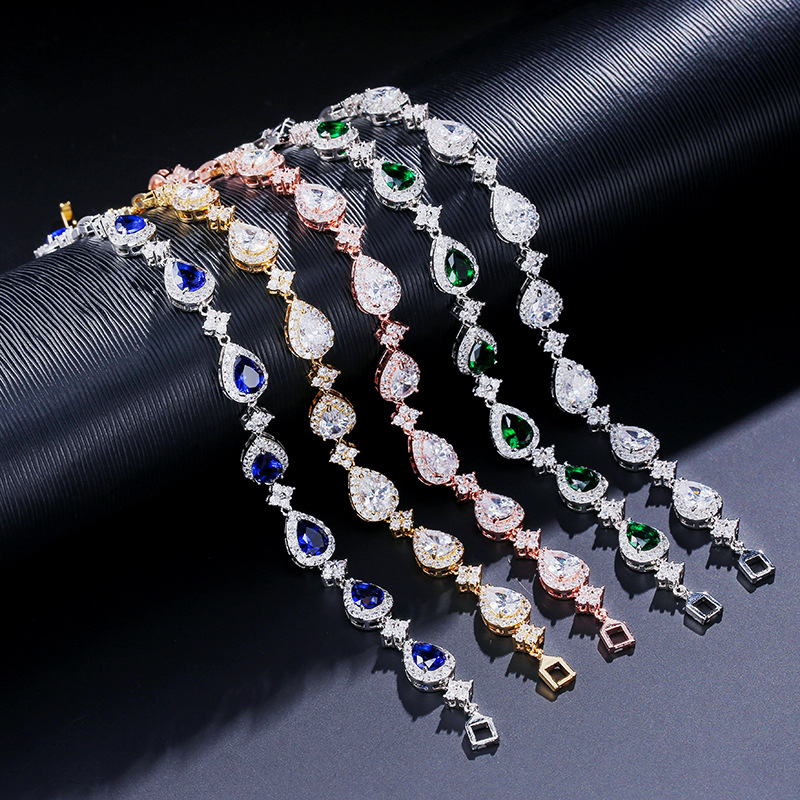 Designer Bracelet Geometric Water Drop AAA Zircon Bracelet Valentine's Day Gift