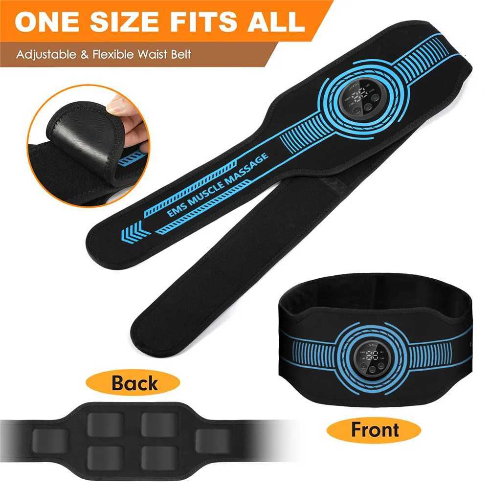 USB Rechargeable Abdominal Muscle Abdominal Toning Belt Muscle Toner Waist Arm Leg Training Home Gym Fitness Massager W250724