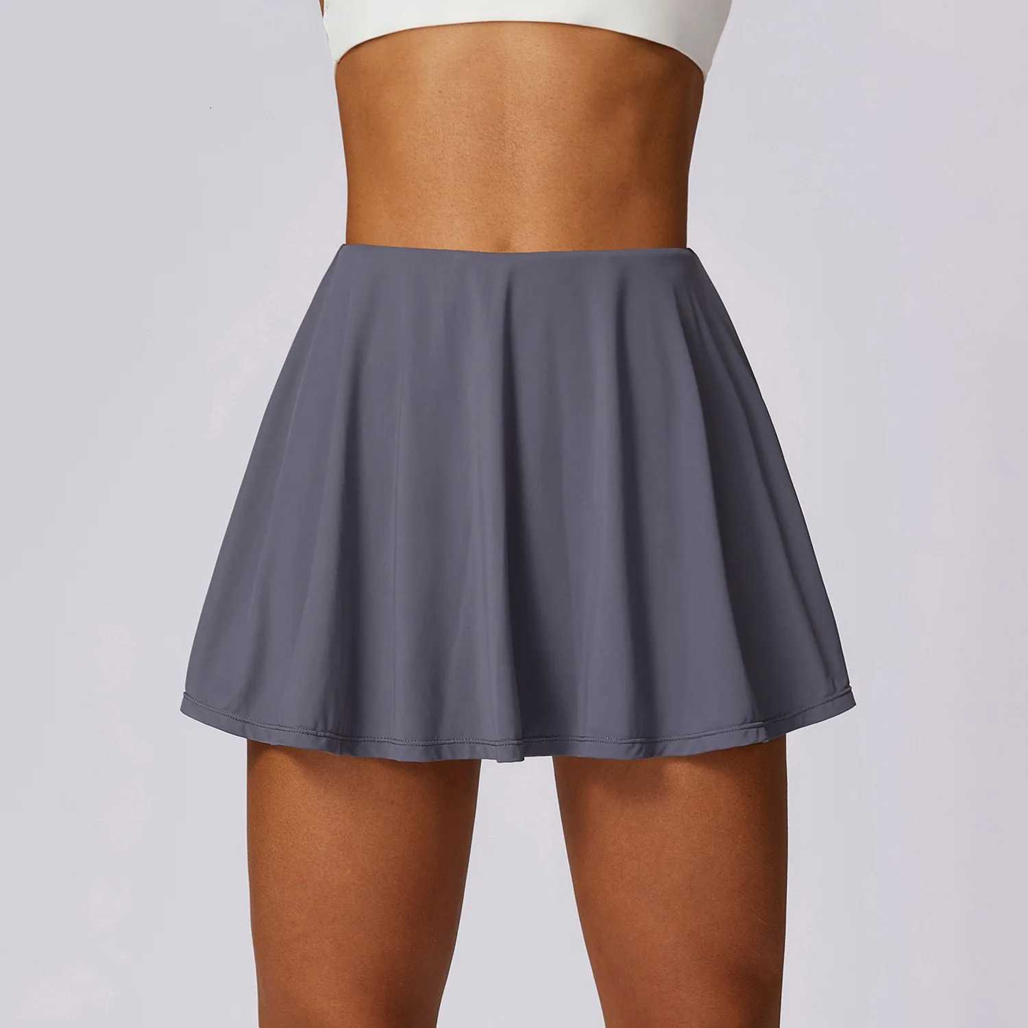 New Women Solid Color Casual Sports Short Skirt Tennis Skirt Shorts Women Sportswear Gym Clothes Yoga Wear Push Up Booty Shorts XJ250724