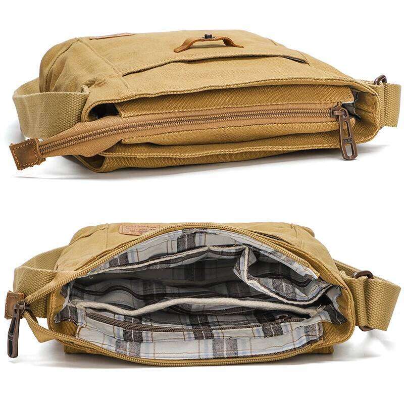 Men's Casual Crossbody Messenger Vertical Small Cross Body Shoulder Bag for Women Men Hiking Sport Travel