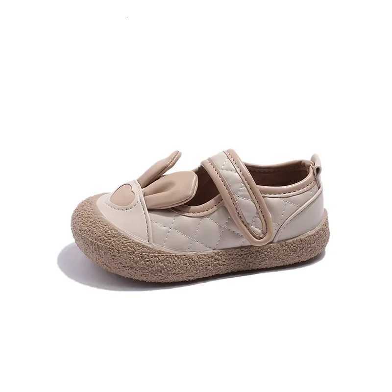 Girls Shoes New Children Princess Black White Flats Spring Autumn Fashion Soft-soled Baby Bow Fashion Footwear Size 21-30 XJ250724