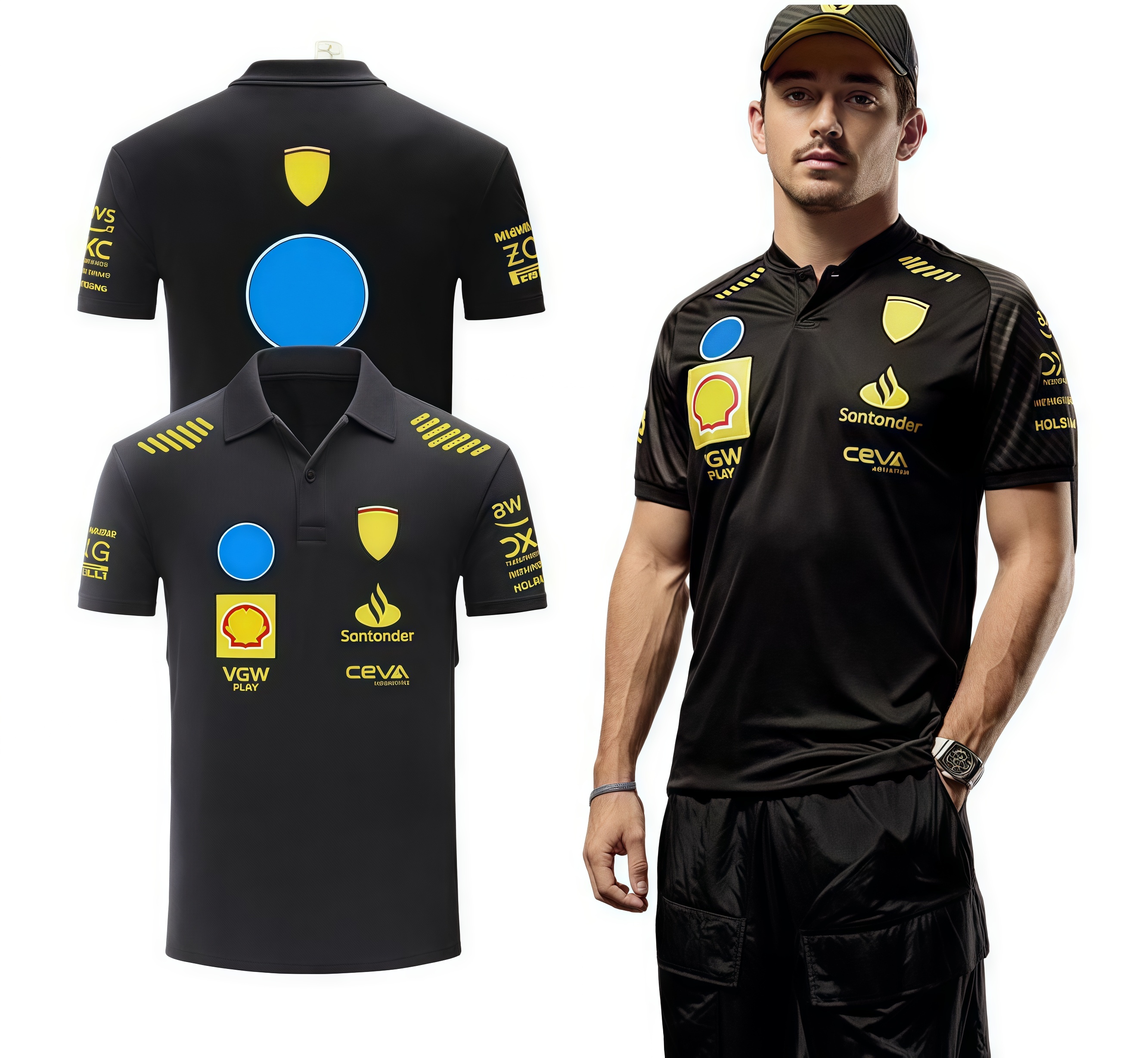 F12025 Formula 1 Racing Polo Shirt New F1 Logo Short-Sleeved Shirt Customised Version