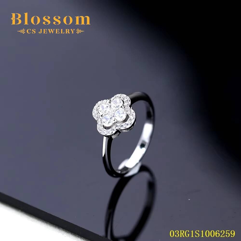 Blossom CS Jewelry Hot Sale Fashion 925 Sterling Silver Moissanite Rings Zirconia Wedding Engagement Womens Ring Fine Jewelry