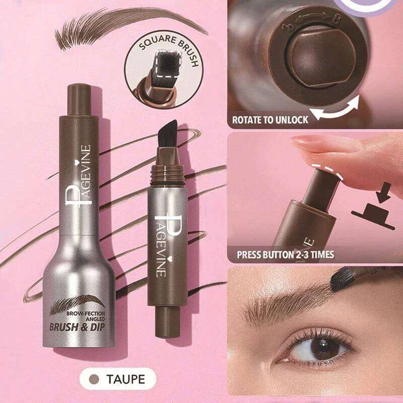 Tint Pencil With Large Brush Head, Natural Hairline Modification, Press Type Eyebrow Dye Pen, Anti-Sdge And Waterproof X250723