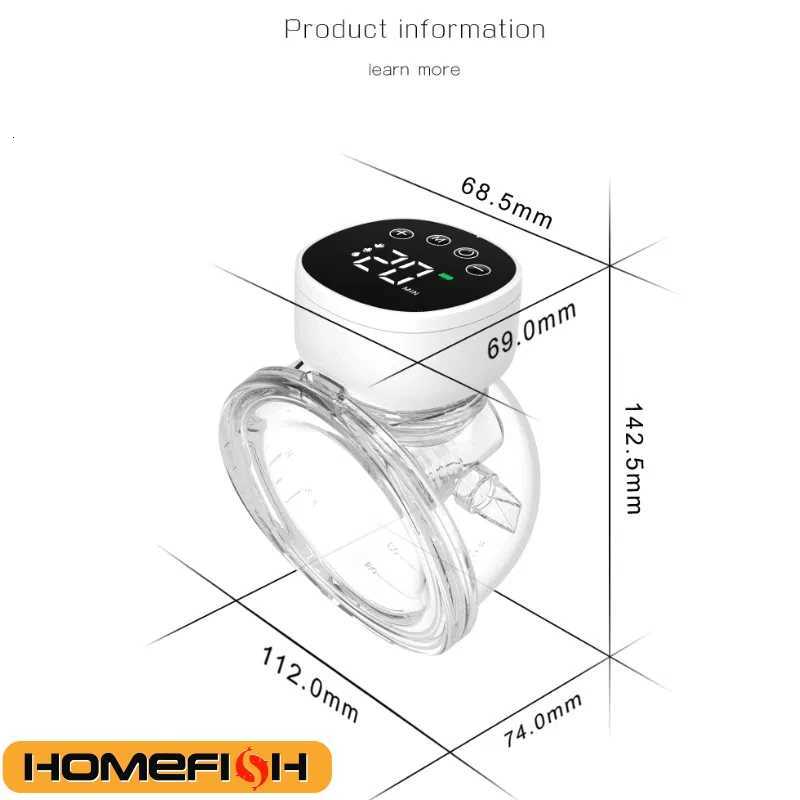 Electric Breast Pump Wearable Electric Breast Pump Milk Extractor Collector Portable Hands Free Silent Comfort Breast BPA-free X2507241