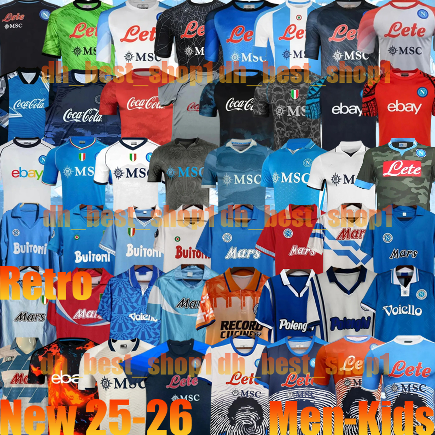 2024 2025 Napoli Retro Soccer Jerseys 87 88 89 90 91 93 Coppa Italia SSC Napoli Maradona 10 long sleeve Vintage Calcio Napoli kits Classic Vintage Neapolitan Men Footba
