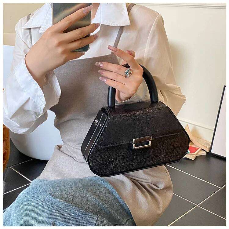 Light Shoulder Bag - Women's Textured Messenger Purse | Irregular Cut-Out Design & Instagram Aesthetic