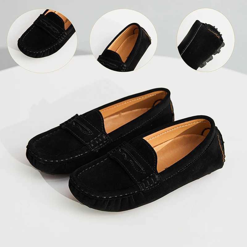 Lennuoma Kids Penny Loafers Flats Shoes Suede Leather Spring Autumn Par Solid Slip On Children Toddle Little Boy Moccasins XJ250724