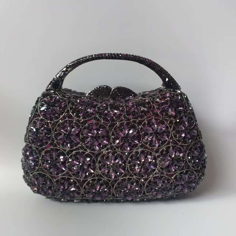 Designer Luxury Evening Diamond Xiyuan New Luxury Women's Alloy Handbag High-end Full Crystal Rhinestone Evening Wedding Bag