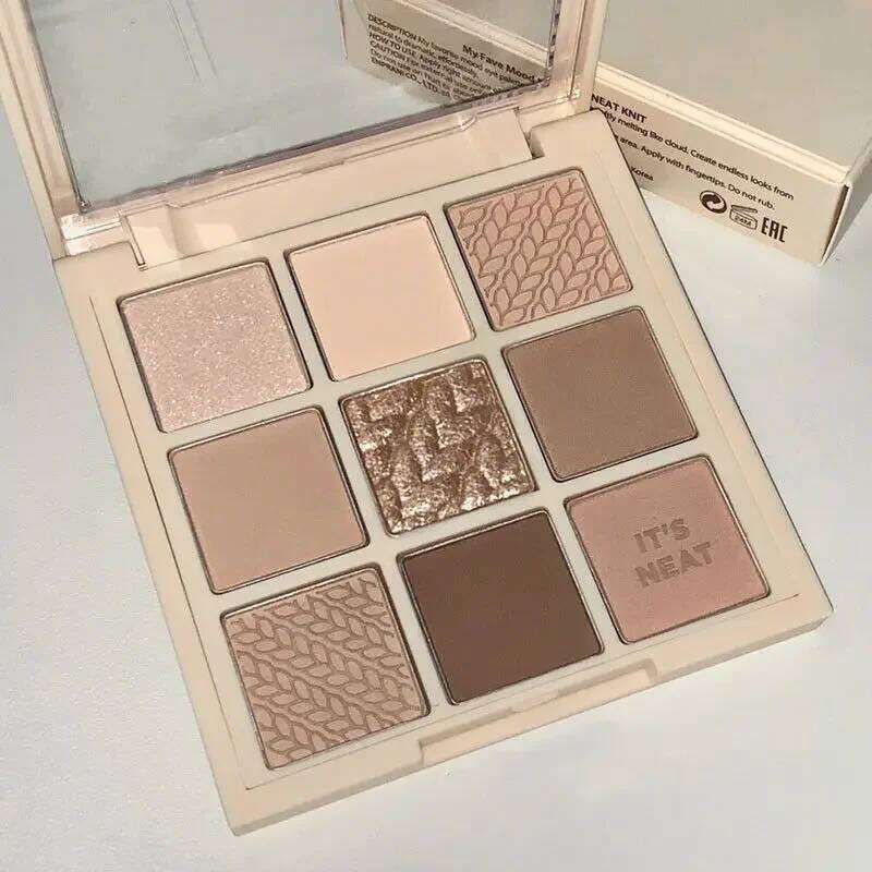 Nine Color Eyeshadow Tray Matte Pearl Oat Milk ple Peach Pink Eye Shadow Powder Highlighter Contouring Makeup Cosmetics Gift X250723