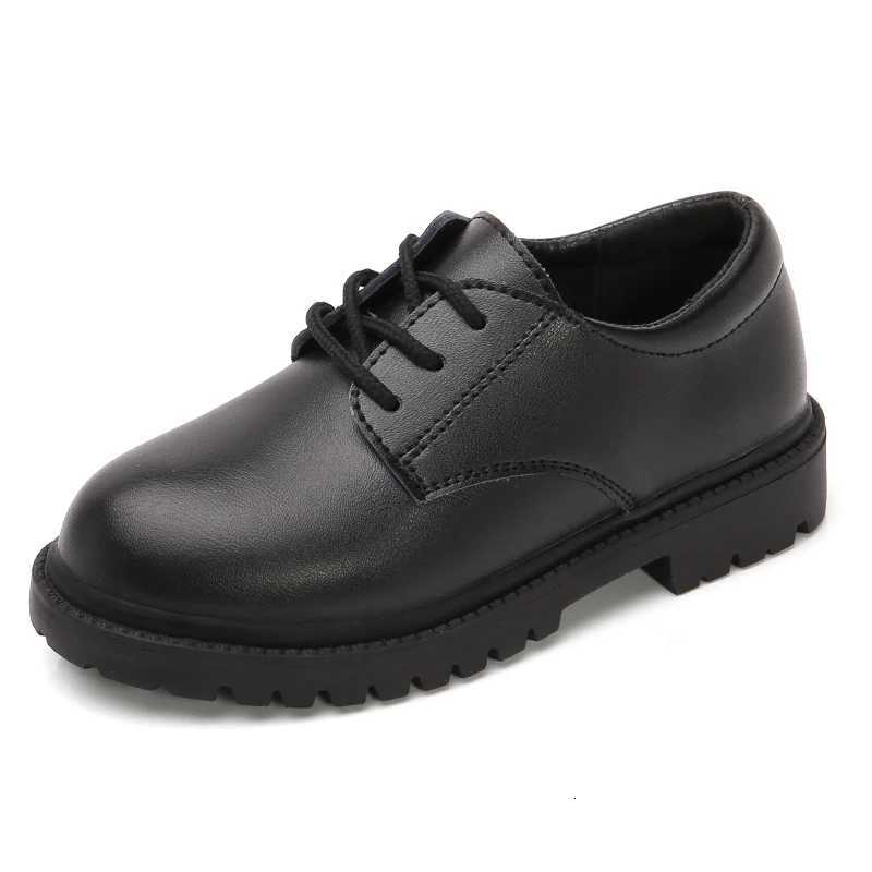 Boys Shoes Children Leather Shoes For Big Kids Teenagers Size 27-38 For Big Boy Formal Wedding Shoes British Style Simple Black XJ250724
