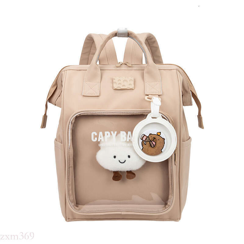 Mommy Double Shoulder Pain for Women Large Capacity Daily Anime Canvas Backpack School Bag