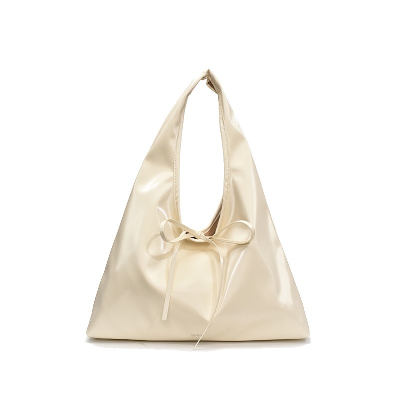 Casual Handbag Women's Shoulder Bag Simple Strap Bow Underarm Bag