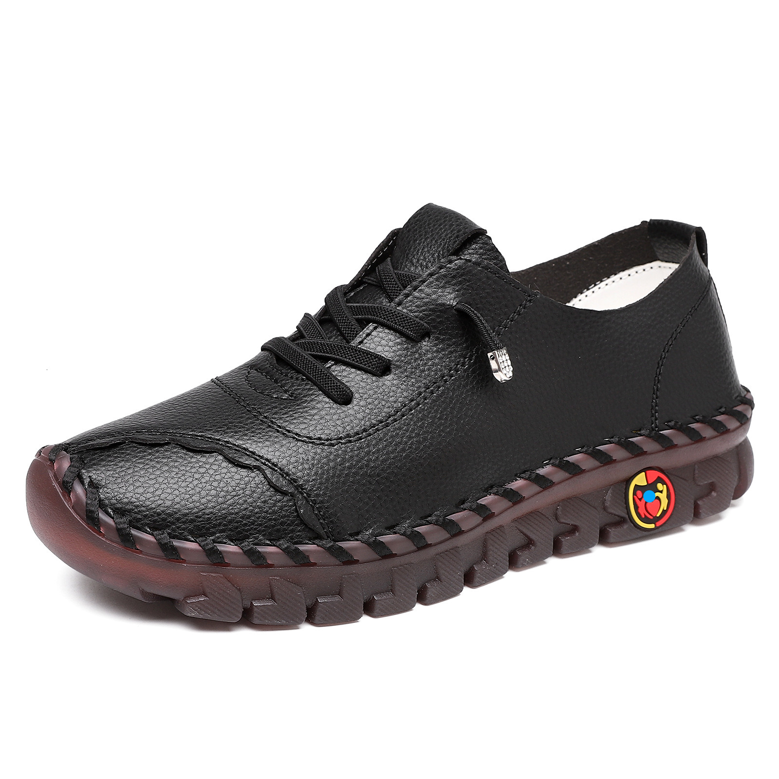 High-Quality Handmade Versatile Soft Sole Mom Large Size Women's Flat Single Casual Shoes