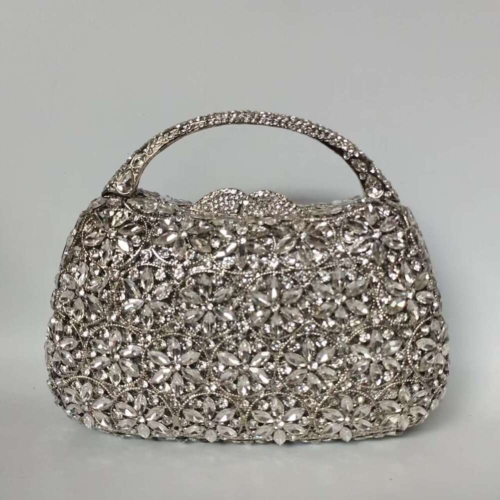 Designer Luxury Evening Diamond Xiyuan New Luxury Women's Alloy Handbag High-end Full Crystal Rhinestone Evening Wedding Bag