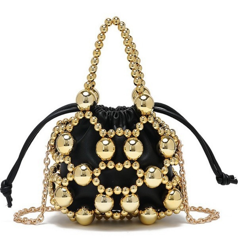 Chic Female Travel Companion: Stylish Niche Brand Messenger Purse with Intricate Beadwork