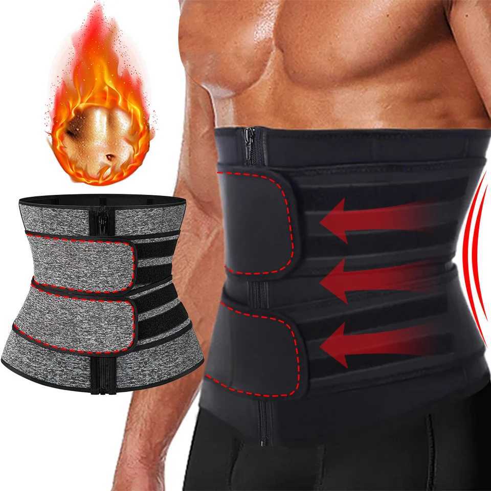 Men Waist Support Adjustable Waist Slimming Belt Sheath Weight Loss Belly Cinchers Workout Trimmer Corset Sauna Straps W250724