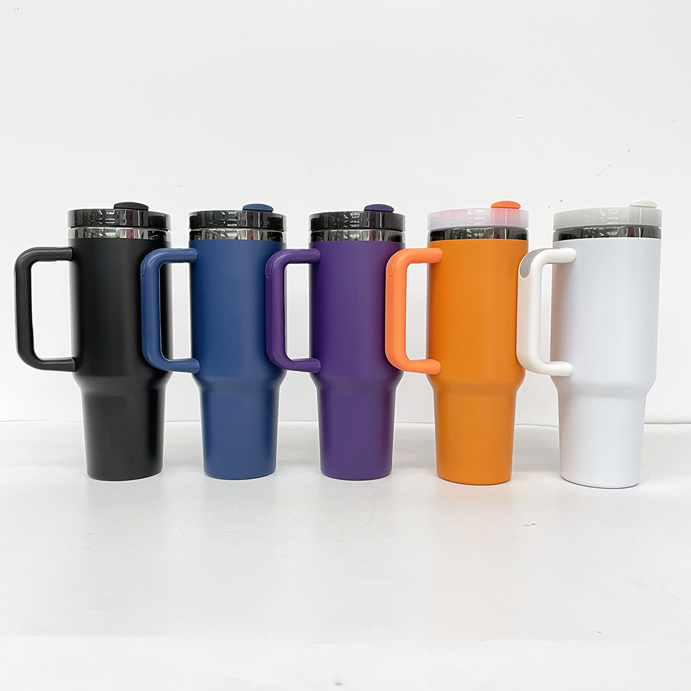 powder coated Halloween black plated 40oz tumbler double walled Stainless Steel Vacuum insulation mug for 2025 Halloween's Day