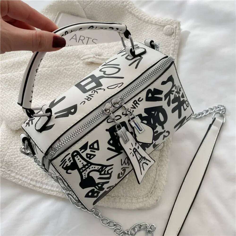 Design Leather and Purse Fashion Crossbody for Graffiti Handbags Shoulder Bags Women Bag