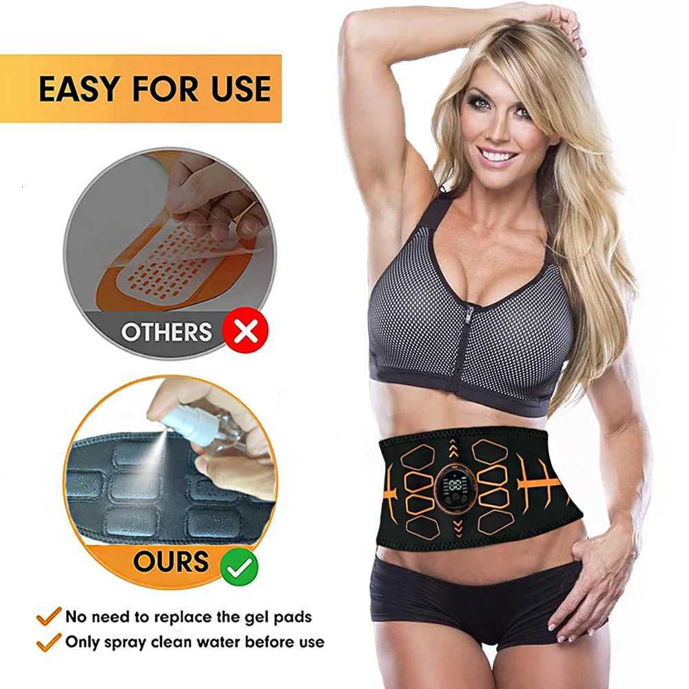 Electric Muscle Stimulator Smart Muscle Toner EMS Abdominal Toning Belt Rechargeable Portable Slimming Massager Fitness Equipment W250724