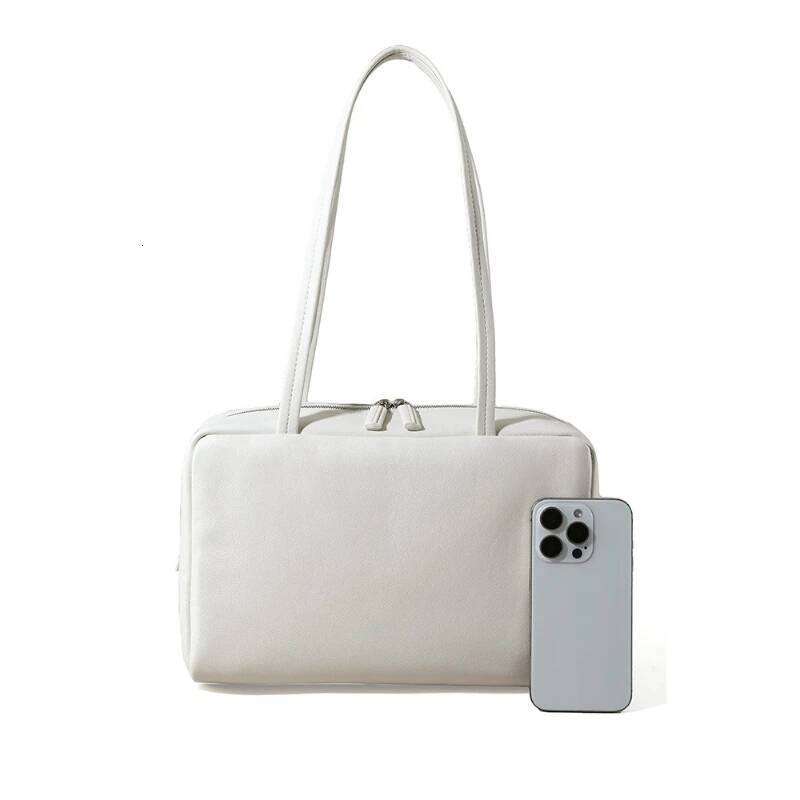 High End Large Capacity Women's Boston Top Layer Vegetable Tanned Armpit Bag, Fashionable Leather Shoulder Bag