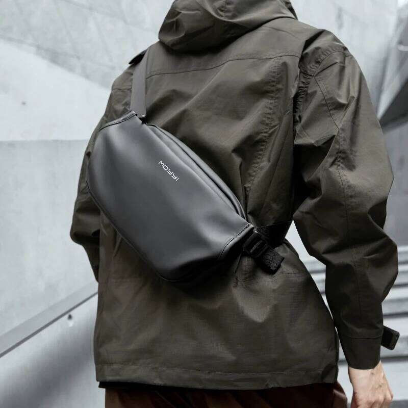 Capacity Causal Leather Crossbody for Men Waterproof Sport Men's Waist Bag Fashion Travel Fanny Packs Hiking Gym