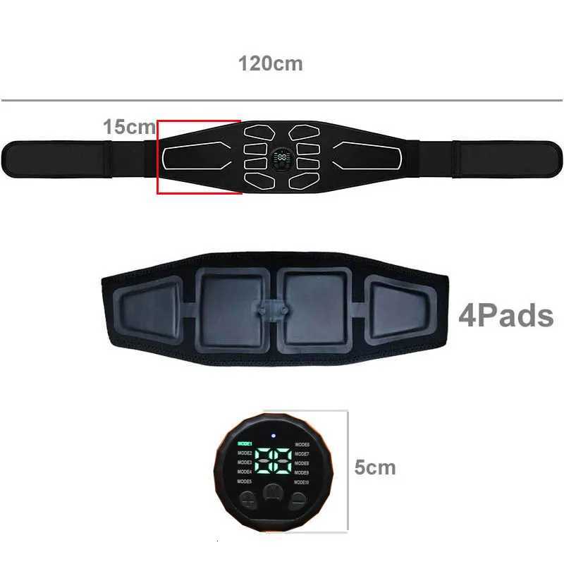 New Muscle Stimulation Belt Electric Abs Stimulator EMS Abdominal Toning Belts Body Slimming Massage Fitness Massager W250724