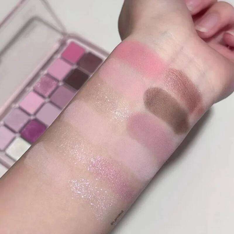 Spring Summer Pink Eyeshadow Palette Makeup Matte Shimmer Glitter Eye Shadow Lasting Charming Eyes Pigment Korea Cosmetics New X25072