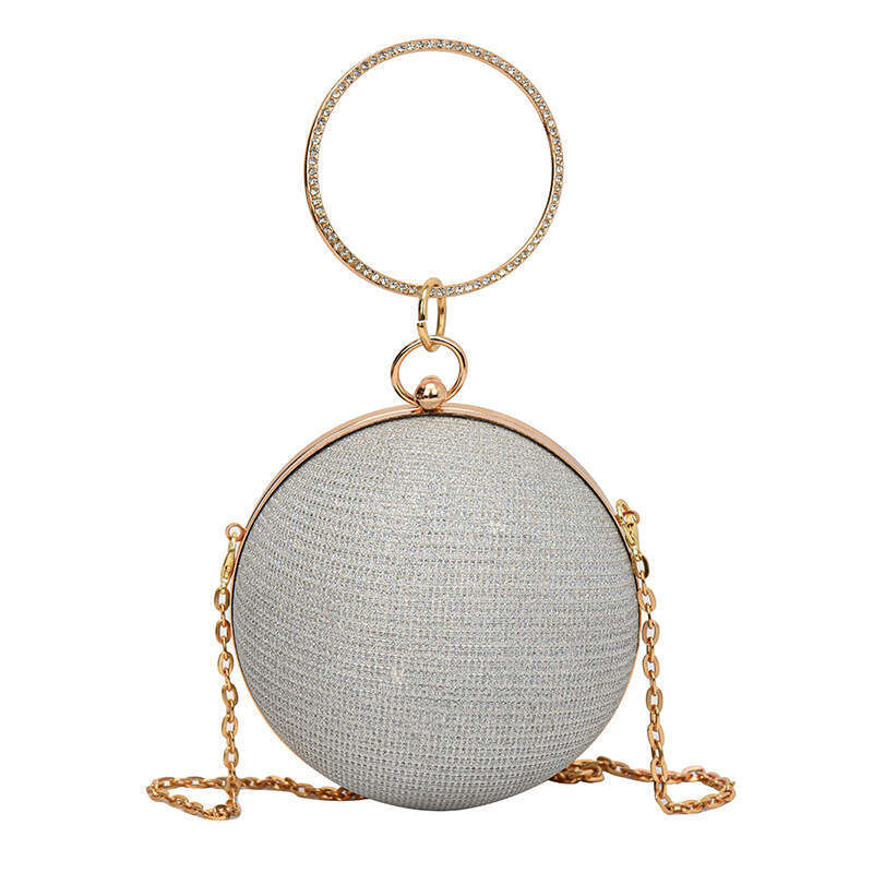Niche Design Round Ball for Women New High-End Handheld Crossbody Chain Small Evening Mini Lipstick Bag