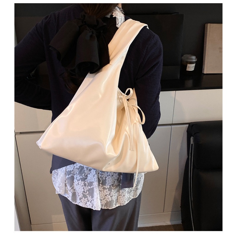 Casual Handbag Women's Shoulder Bag Simple Strap Bow Underarm Bag