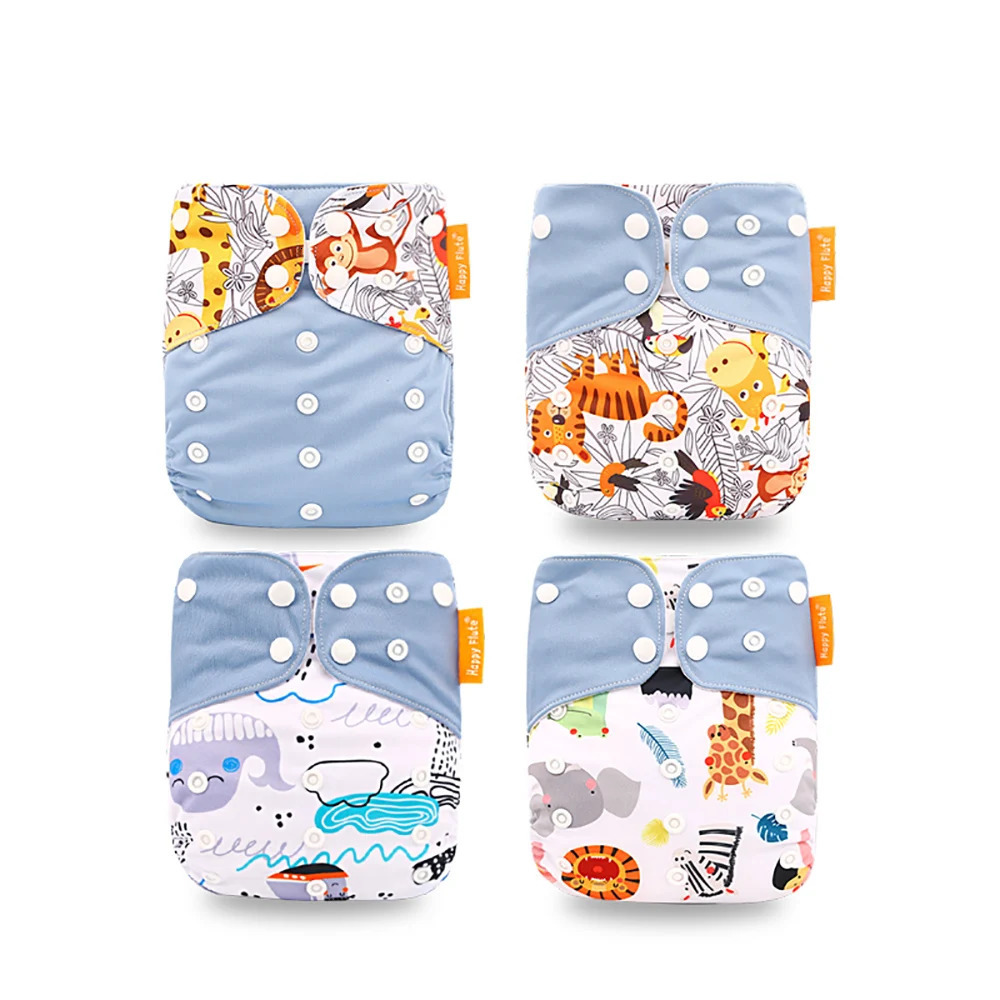 4PcsSet EcoFriendly Cloth Diapers Ecological Reusable Baby Diapers 250724