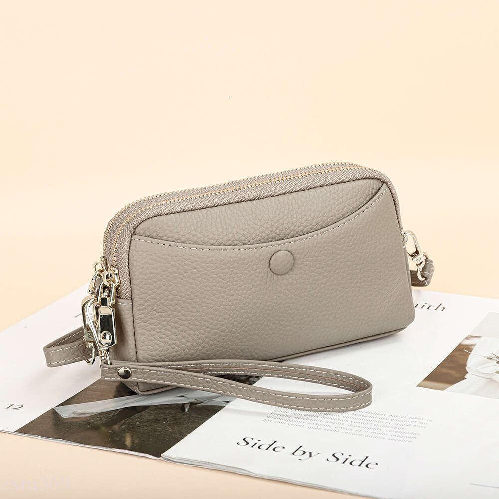 2025 New Soft Cowhide Fashion Phone Single Shoulder Crossbody Mini Bag Casual Multifunctional Genuine Leather Clutch
