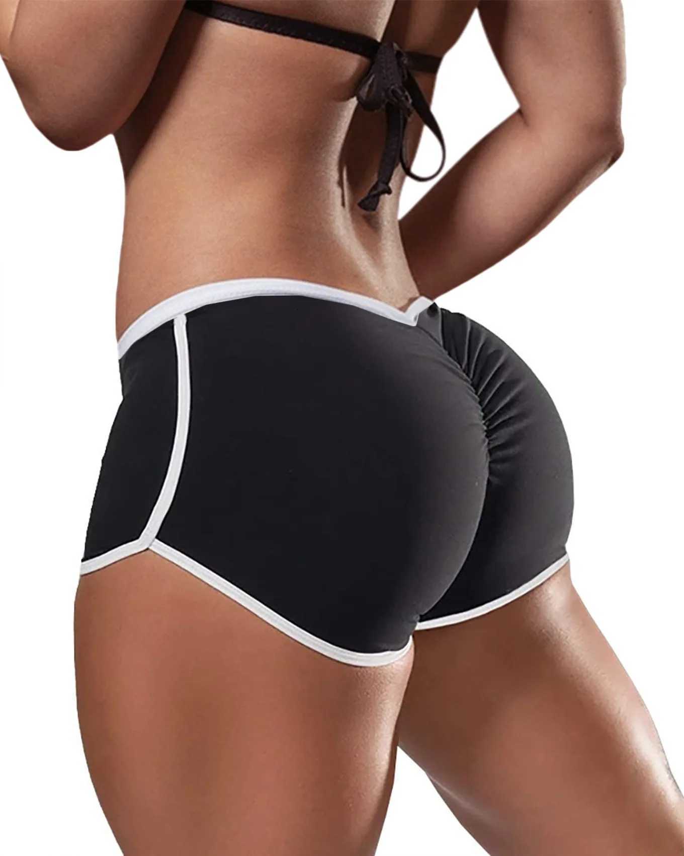 Summer Running Sport Shorts Women Low Waist Seamless Fitness Leggings Push Up Gym Training Tights Pocket Yoga Shorts Plus Size XJ250724