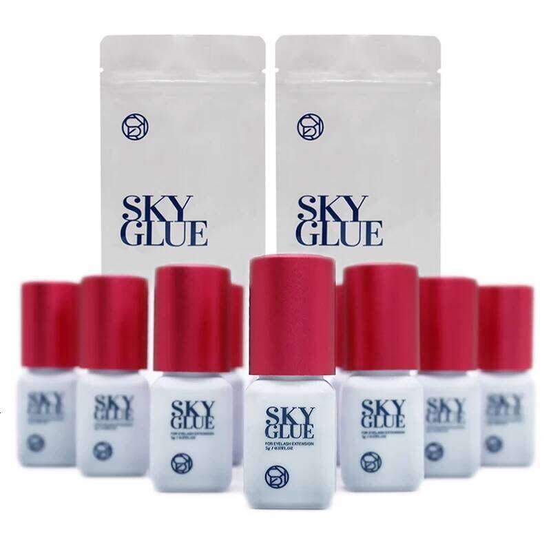 10 Bottles SKY Glue For Eyelash Extension Korea 5ml Black Red Blue Cap Beauty Health Lava Lash Shop Makeup Tools Adhesive X250724
