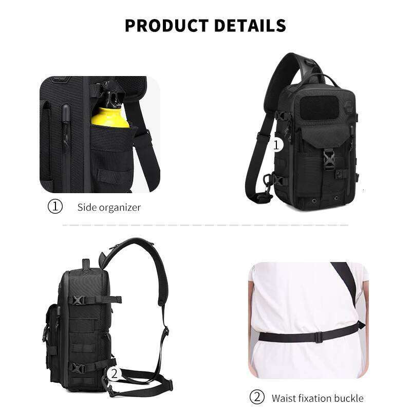 Large Capacity Shoulder For Male Waterproof Chest Tactical Sling Messenger Bags Men Outdoor Sports Crossbody Bag