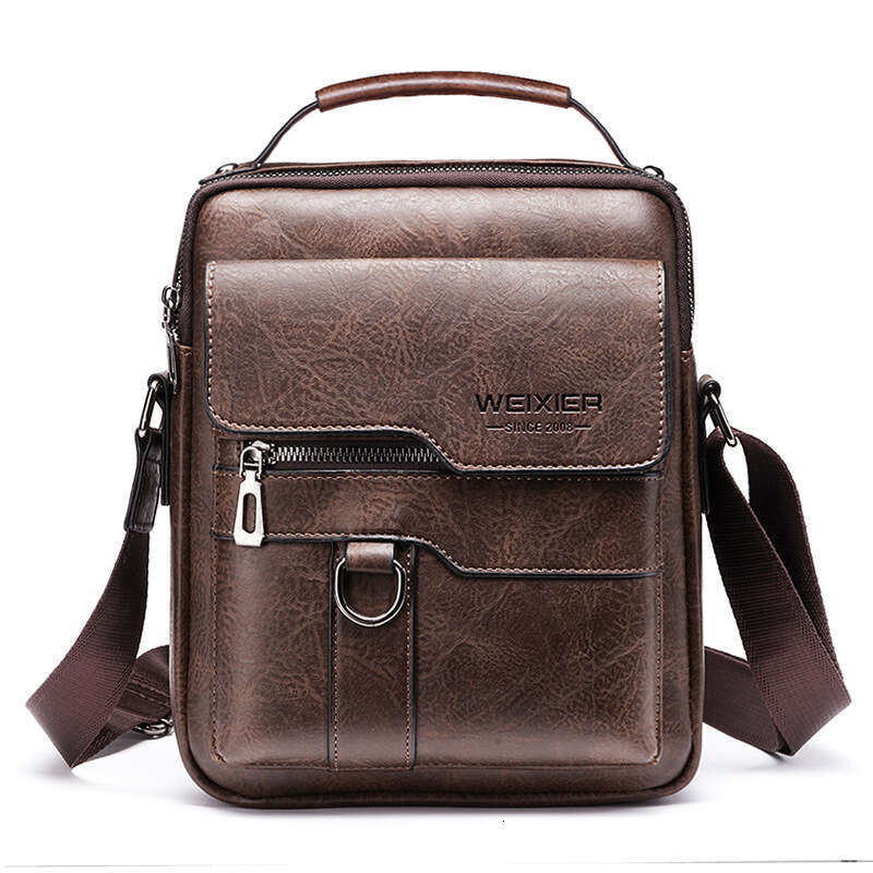 Practical Shoulder Bag for 9.7" ipad Men PU Leather Flaps Men's Crossbody Bags Business Flap Male Solid Messenger Travel