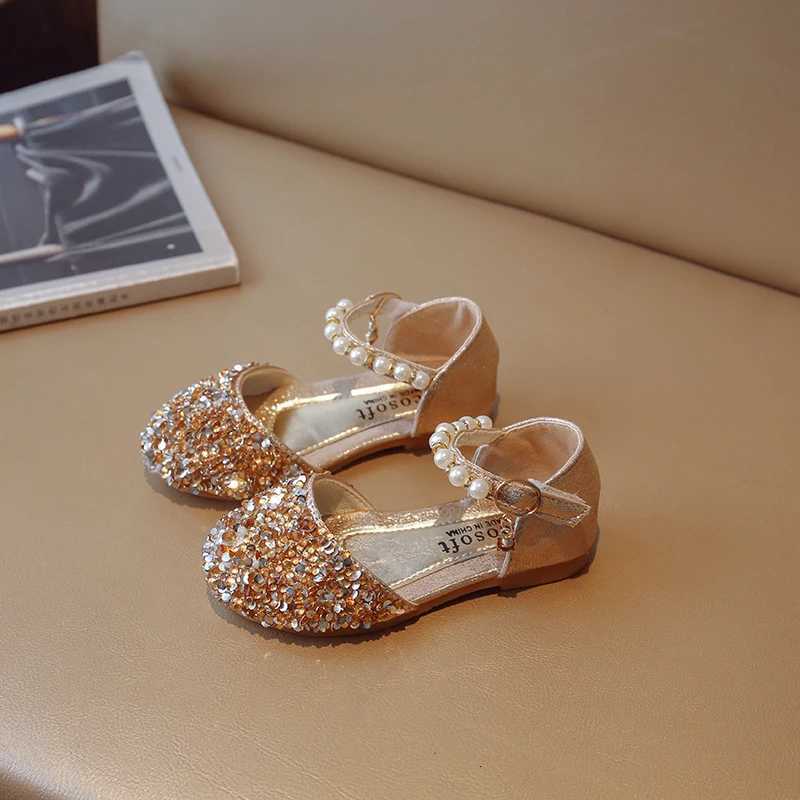 New Children Princess Shoes for Girls Bowtie Glitter Children Baby Dance Shoes Shiny Casual Toddler Girl Sandals XJ250724